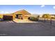 Rustic barn exterior with corrugated metal siding and mountain views at 27627 N 168Th St, Rio Verde, AZ 85263