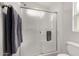 Shower stall with glass enclosure and towels at 3301 S Goldfield Rd # 4065, Apache Junction, AZ 85119