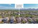 Aerial view showcasing a house with a private backyard and no two-story homes behind it at 40901 N Courage Trl, Anthem, AZ 85086