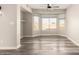 Bright bedroom with bay window and ceiling fan at 4250 E Towne Ln, Gilbert, AZ 85234