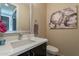 Powder room with quartz counters, undermount sink and neutral decor at 4354 N 27Th Pl, Phoenix, AZ 85016