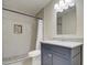 Updated bathroom with granite vanity and tiled shower at 5538 N 63Rd Ave, Glendale, AZ 85301