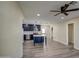 Stylish kitchen boasting navy blue cabinetry, an island, and updated features at 5538 N 63Rd Ave, Glendale, AZ 85301