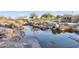 Serene water feature with rocks and landscaping at 5715 S Winchester --, Mesa, AZ 85212