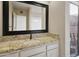 Bathroom with granite countertop and single sink vanity at 7729 N Via De Fonda --, Scottsdale, AZ 85258