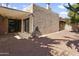 Private patio with brick pavers and stucco wall at 7729 N Via De Fonda --, Scottsdale, AZ 85258