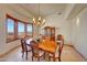 Formal dining room with hardwood floors and stunning views at 9624 N Copper Ridge Trl, Fountain Hills, AZ 85268