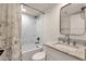 Updated bathroom with a bathtub, shower, and vanity at 1245 W 1St St # 103, Tempe, AZ 85281