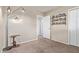 Bright bedroom with tall ceilings and neutral color scheme at 1518 N 62Nd Pl, Mesa, AZ 85205