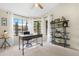 Home office with built-in shelving and window views at 17014 E De Anza Dr, Fountain Hills, AZ 85268