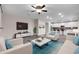 Living room with hardwood floors and open concept kitchen at 1715 W Satinwood Dr, Phoenix, AZ 85045