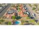 Aerial view showcasing the community layout and pool at 17243 N 16Th St # 1, Phoenix, AZ 85022