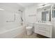 Clean bathroom with bathtub, sink, and toilet at 17635 N Buntline Dr, Sun City West, AZ 85375