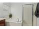 Bathroom with soaking tub, shower, and vanity at 2528 W Brookhart Way, Phoenix, AZ 85085