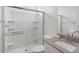 Modern bathroom with a large shower, toilet, and vanity at 2929 E Birdsong Ave, San Tan Valley, AZ 85143