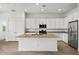 Modern kitchen with white cabinets, stainless steel appliances, and an island at 2929 E Birdsong Ave, San Tan Valley, AZ 85143