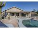 Private backyard with covered patio and pool at 2930 N 154Th Dr, Goodyear, AZ 85395