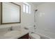 Clean bathroom with tub, shower, and updated vanity at 2930 N 154Th Dr, Goodyear, AZ 85395