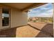 Covered patio with brick pavers and mountain views at 31817 N 124Th Dr, Peoria, AZ 85383