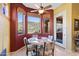 Charming breakfast nook with views and a ceiling fan at 4202 S Cordia Ct, Gold Canyon, AZ 85118