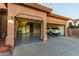 Spacious two-car garage with built-in shelving and extra storage at 4202 S Cordia Ct, Gold Canyon, AZ 85118