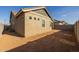 View of home's backyard and block wall at 4267 E Bernice St, Gilbert, AZ 85295