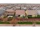 Aerial view showcasing the home's backyard, pool, and surrounding neighborhood at 4362 E Clifton Ave, Gilbert, AZ 85295