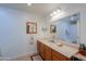 Bathroom with a double vanity and shower/tub combo at 52615 W Esch Trl, Maricopa, AZ 85139