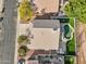 Bird's eye view of house with pool and backyard at 6270 W Rose Garden Ln, Glendale, AZ 85308