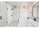 Spa-like bathroom with walk-in shower and soaking tub at 6270 W Rose Garden Ln, Glendale, AZ 85308