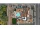 Bird's-eye view of a luxurious property with a central courtyard and pool at 6737 E Exeter Blvd, Scottsdale, AZ 85251