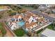 Aerial view of house, pool, and beautifully landscaped yard at 6737 E Exeter Blvd, Scottsdale, AZ 85251