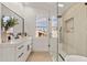 Modern bathroom with walk-in shower and stylish vanity at 8134 E Rita Dr, Scottsdale, AZ 85255