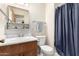 Clean bathroom with shower/tub combo and vanity at 1417 S Grand Dr, Apache Junction, AZ 85120