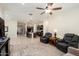 Open concept living room with views to kitchen and dining areas at 24211 N 168Th Ln, Surprise, AZ 85387
