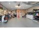 Garage with storage shelving and work area at 27453 W Wahalla Ln, Buckeye, AZ 85396