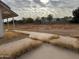 Backyard view with a pathway and grassy area at 4257 E Cathy Dr, Gilbert, AZ 85296