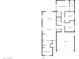 One-story home floor plan, featuring 3 bedrooms, 2 bathrooms, kitchen, dining area, and garage at 6038 S Connie Ln, Gilbert, AZ 85298