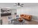 Living area with a view into the updated kitchen at 6808 E Loma Land Dr, Scottsdale, AZ 85257