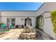 Private courtyard with fountain and seating area at 8219 N 3Rd Ave, Phoenix, AZ 85021