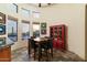 Breakfast nook with mountain views and red cabinet at 10630 E Cactus View Cir, Gold Canyon, AZ 85118