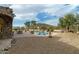 Private pool and patio area with mountain views at 10630 E Cactus View Cir, Gold Canyon, AZ 85118