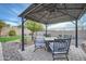 Patio with covered gazebo and seating area at 11047 E Tupelo Ave, Mesa, AZ 85212