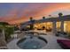 Relaxing pool and spa area with stunning sunset views at 12067 N 135Th Way, Scottsdale, AZ 85259