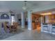 Open floor plan with kitchen and dining area at 1231 E Helena Dr, Phoenix, AZ 85022