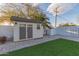 Well-maintained storage shed in the backyard at 1422 W Colter St, Phoenix, AZ 85013