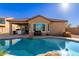 Inviting pool with a spa and covered patio at 17502 W Blue Sky Dr, Surprise, AZ 85387