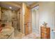 Elegant bathroom with granite vanity and walk-in shower at 19115 E Tonto Verde Dr, Rio Verde, AZ 85263