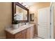 Guest bathroom with single vanity and a shower at 19475 N Grayhawk Dr # 2169, Scottsdale, AZ 85255