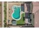 Aerial view of kidney shaped pool and spa at 19538 N Crestview Ln, Maricopa, AZ 85138